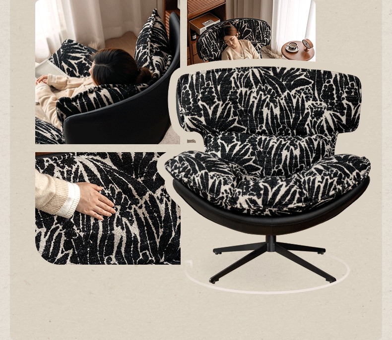 Retro Rotating Eggshell Chair