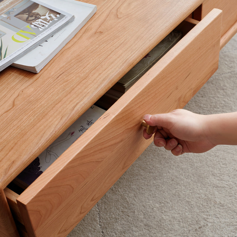 Cherry Wood Minimalist Vintage coffee Table-