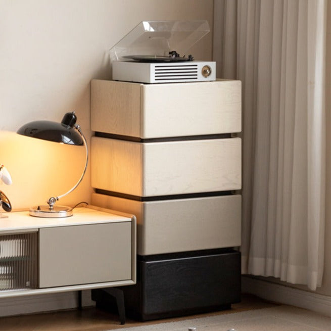 Oak solid wood side cabinet Bedside table light luxury-
