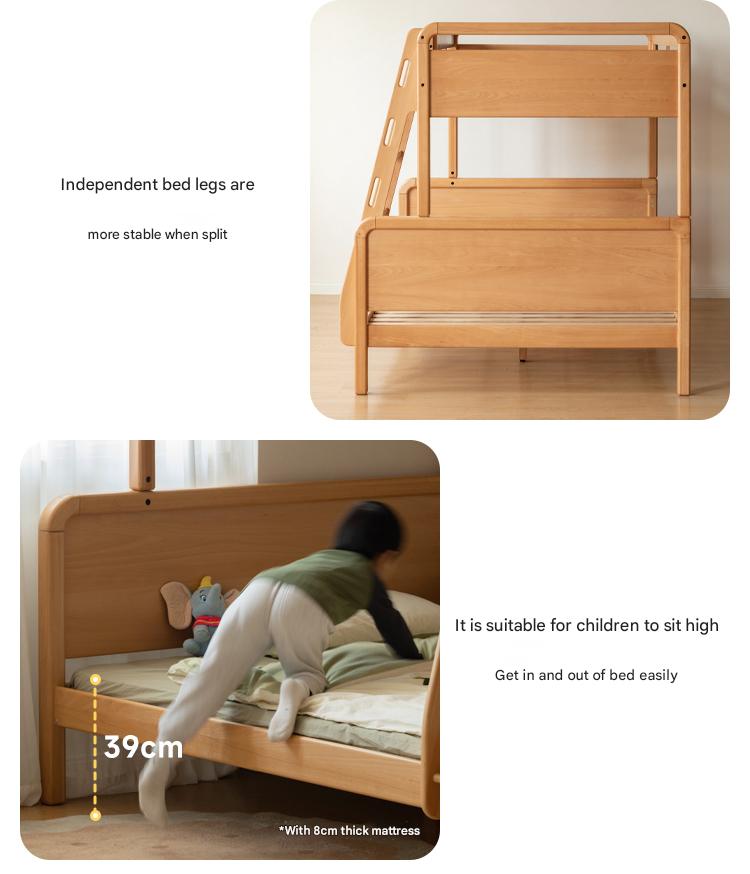 Beech Solid Wood Children's Bunk Bed