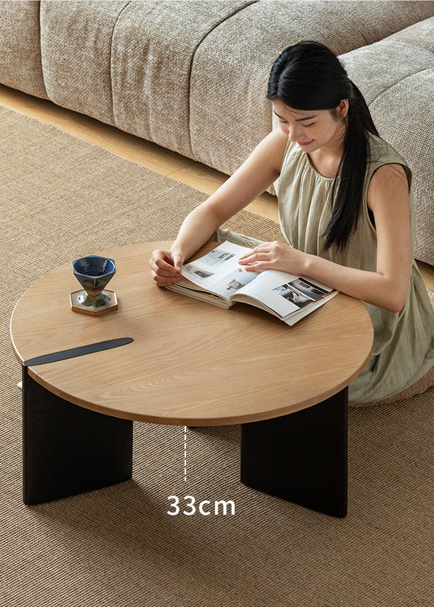 Ash Solid Wood Wabi Sabi Style Creative Coffee Table