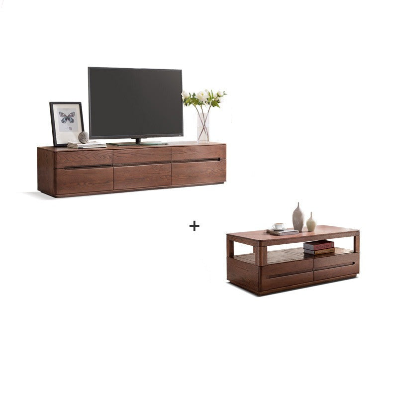 Oak solid wood TV stand"