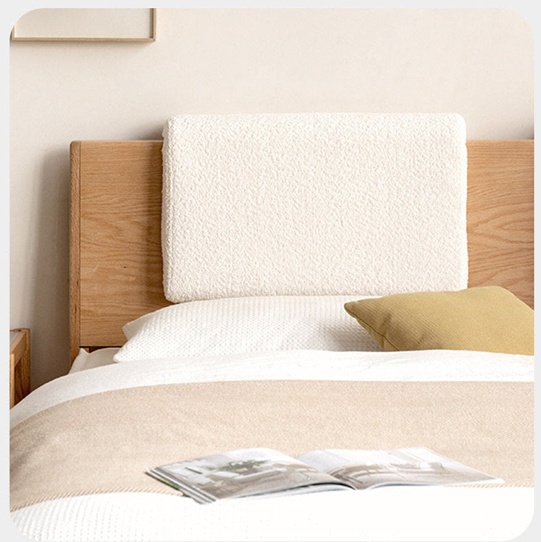 Lambswool Hanging Headboard Pillow in Creamy Style