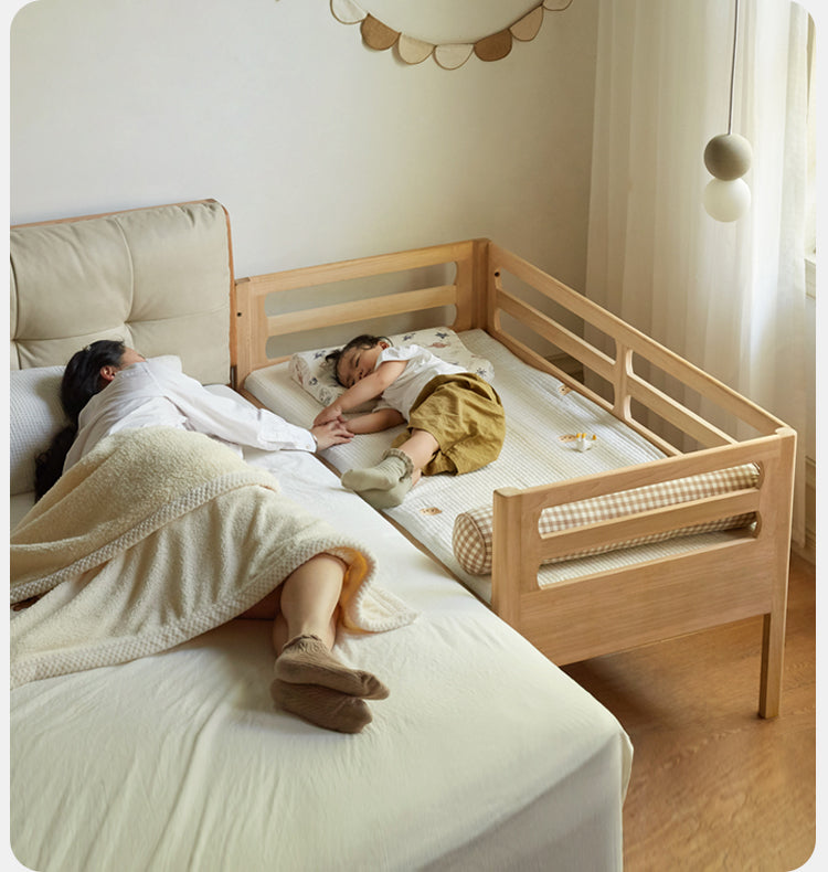 Solid wood children's splicing bed