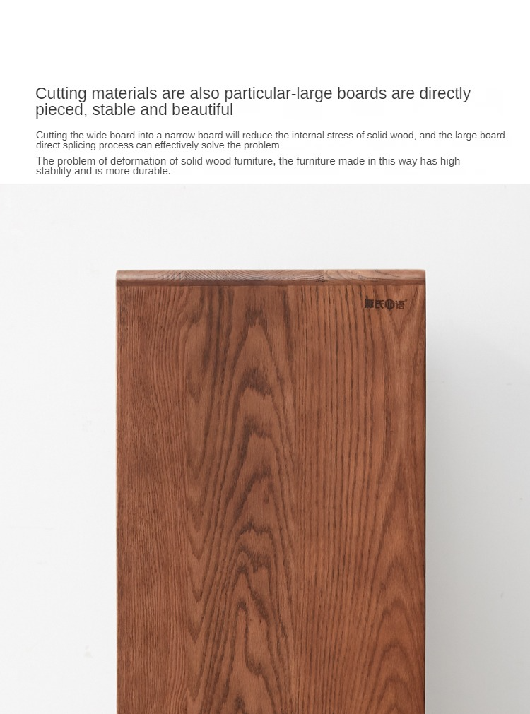 Oak solid wood shoe cabinet, entrance cabinet "