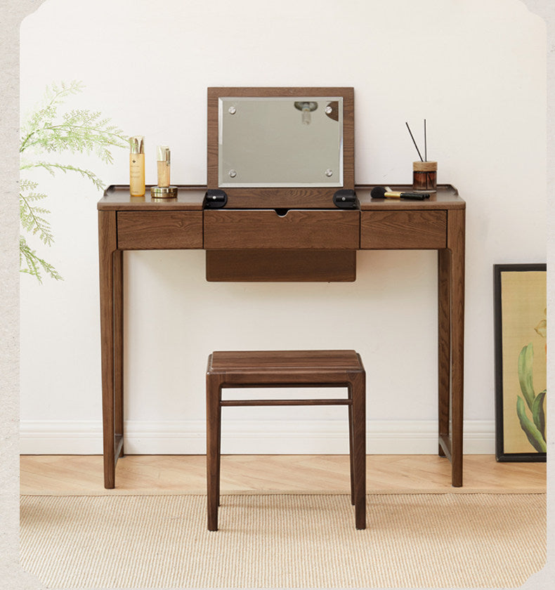 ASh Solid Wood Makeup Stool