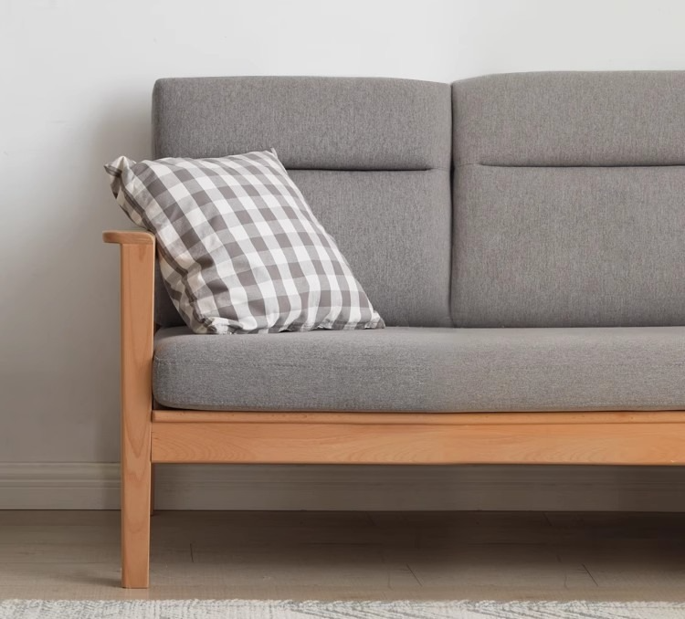 Beech solid wood armchair modern minimalist "