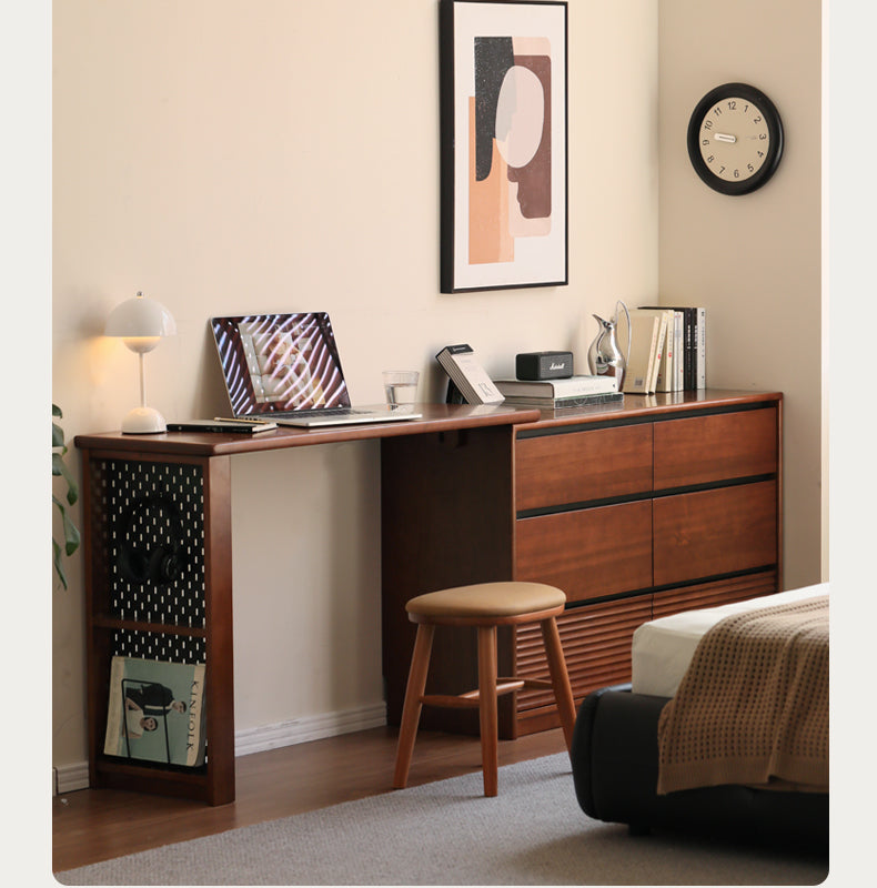 Poplar Solid Wood Dressing Table Cabinet Perforated Board,