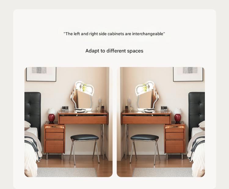Poplar Solid Wood Bauhaus Multi Functional Dressing Table