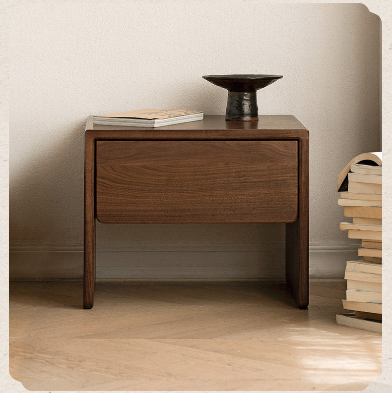 Black Walnut, Ash Solid Wood Simple Modern Nightstand
