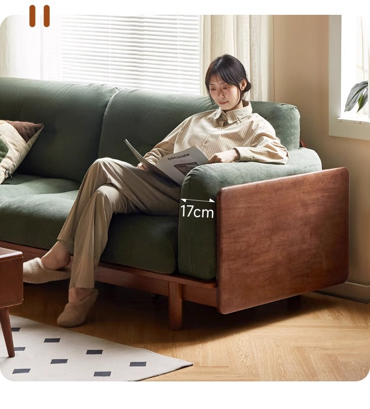 Rubber Solid Wood American Light Luxury Sofa