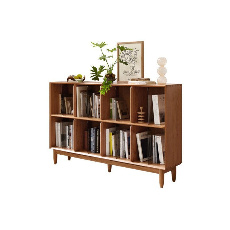 Oak solid wood low bookshelf"
