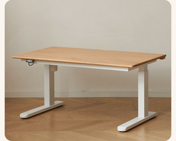 Beech Solid Wood Kids Electric Learning Desk
