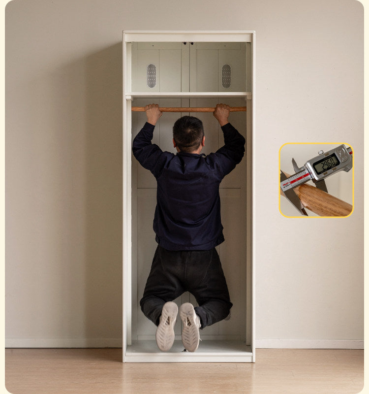 Solid RubberWood Kids Modular Wardrobe Closet with Multi-Size Storage Options