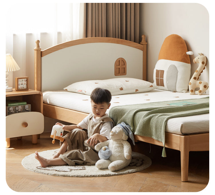 Beech Solid Wood Children's Single Bed