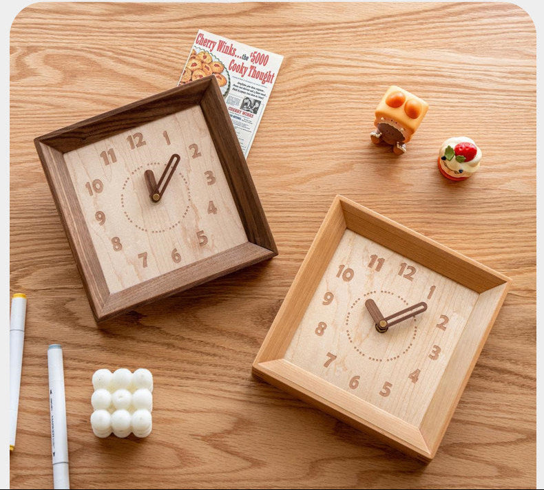 Cherry, Black Walnut Solid Wood Silent Movement Wall Clock