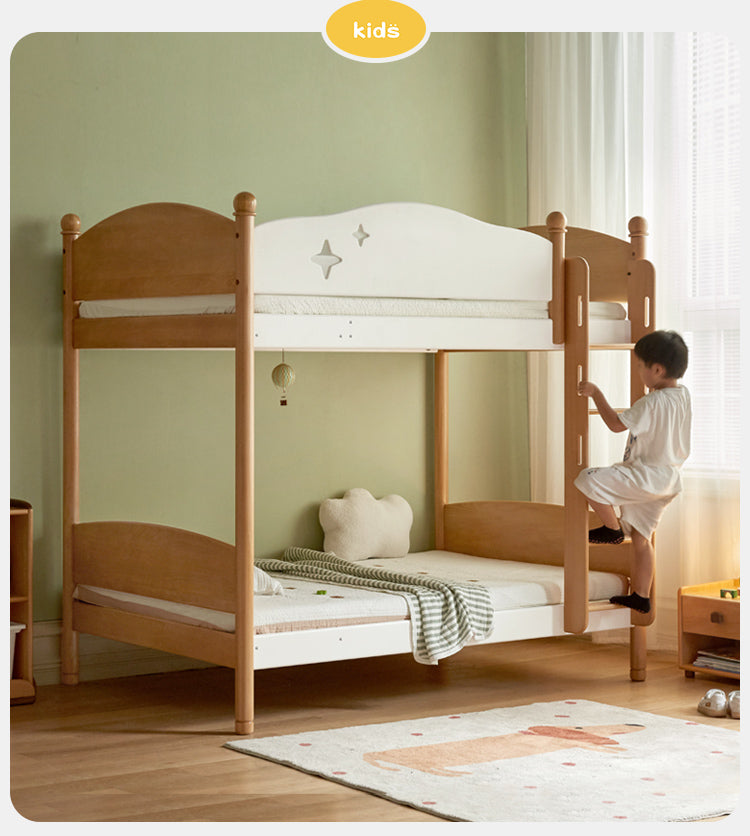 European Beech solid wood children's bunk bed.