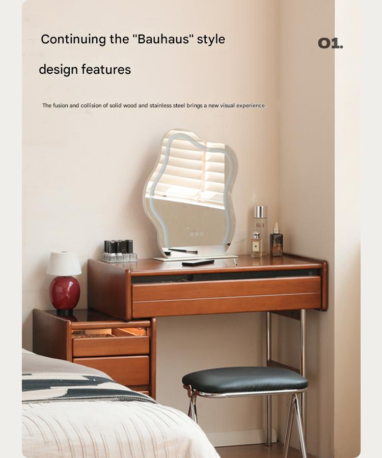 Poplar Solid Wood Bauhaus Multi Functional Dressing Table