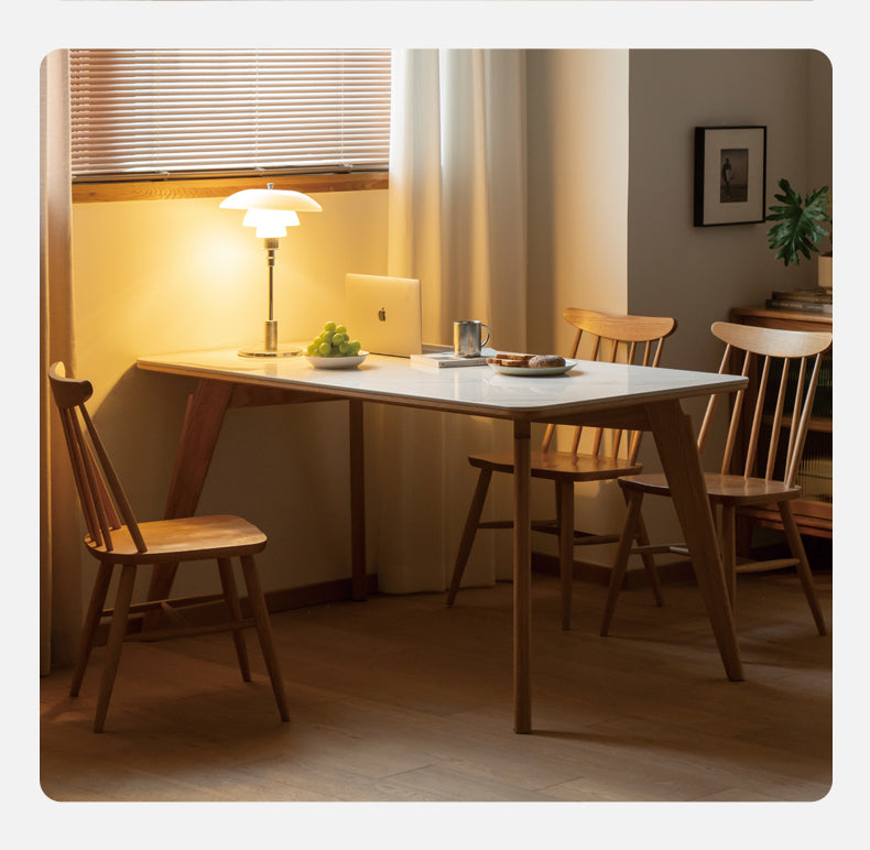 Oak Solid Wood Rock Modern Dining Table