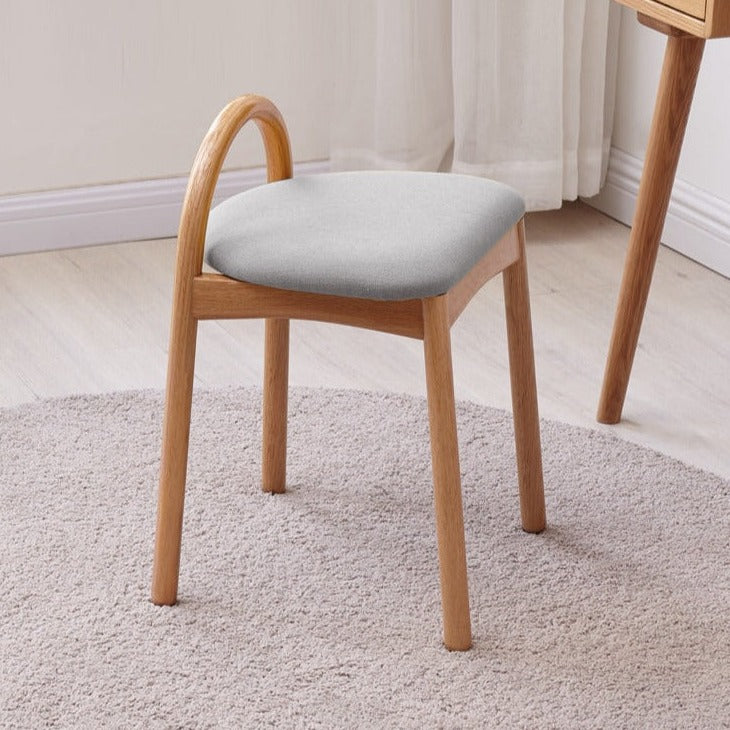 Oak solid wood makeup stool*