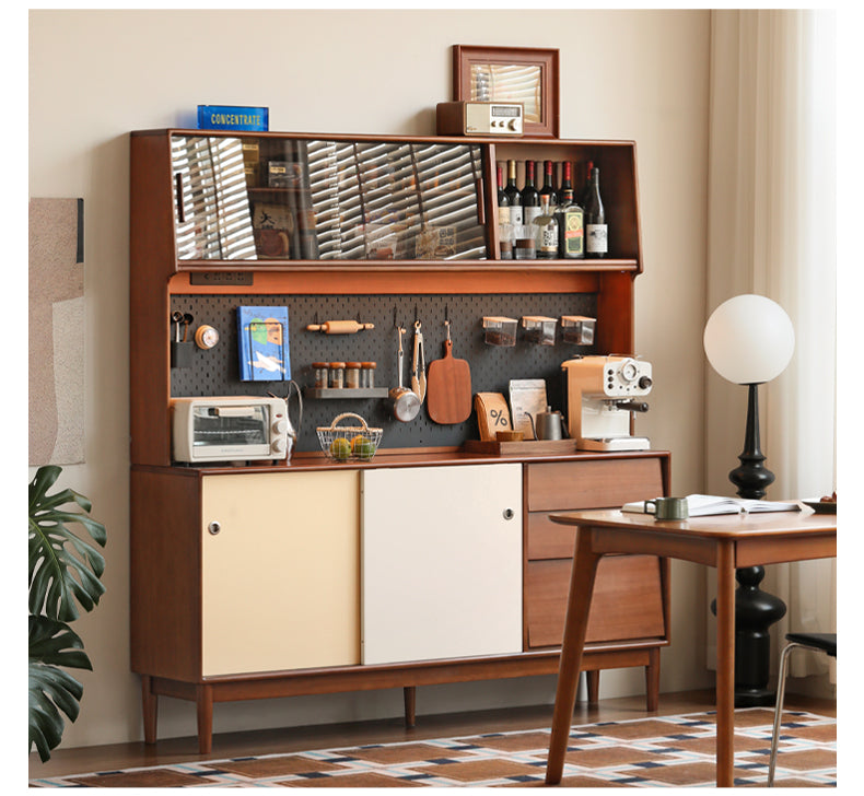 Poplar Solid Wood Retro Sideboard