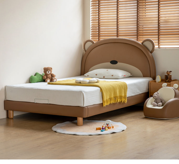 Organic Leather Children's Soft Bear Bed