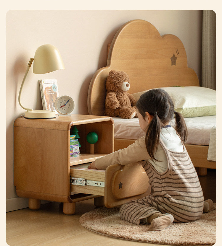 Beech Solid Wood Kids Nightstand