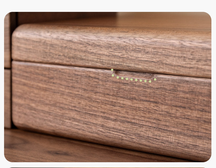 Black Walnut Solid Wood Jewelry Box with Large Capacity for Earrings and Necklaces