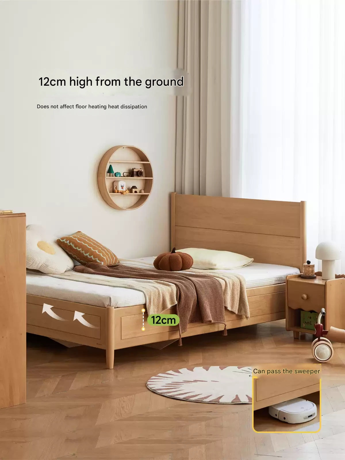 Beech Solid Wood Children's Box Bed