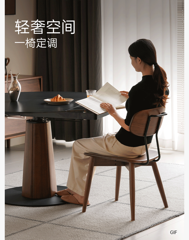 Set 2 pcs Black Walnut, Oak Solid Wood Italian Style Side Chair for Dining Room