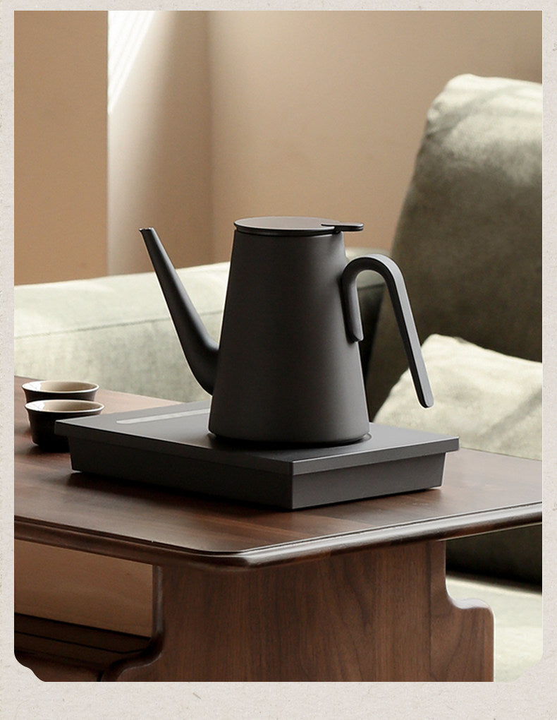 Ash, Black Walnut Solid Wood Mobile Coffee Cabinet