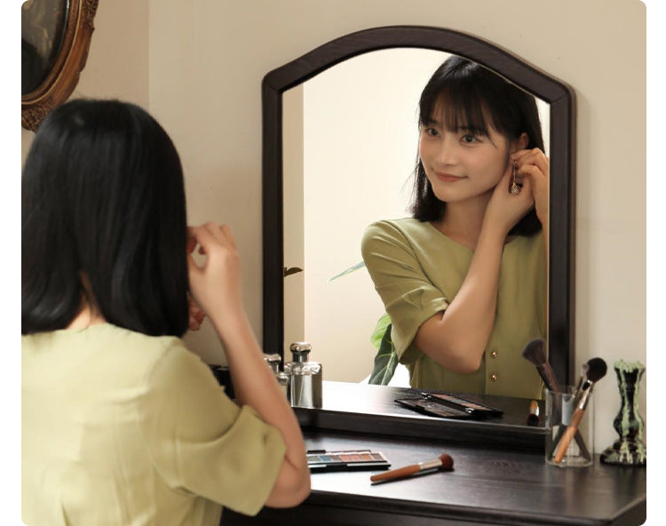 Oak Solid Wood American Retro Dressing Table :