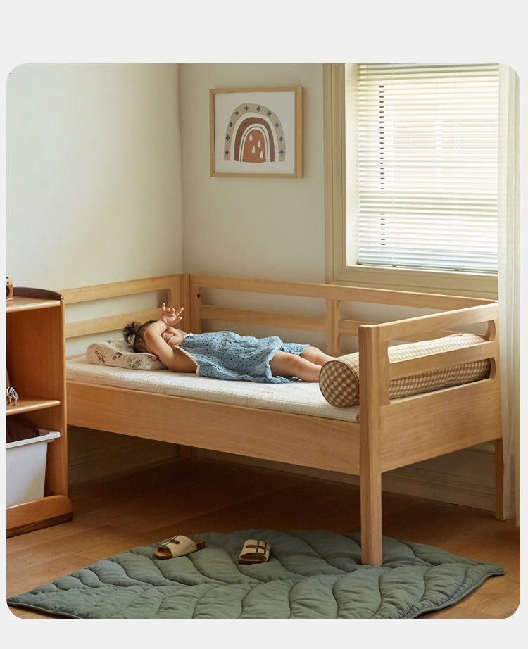 Solid wood children's splicing bed