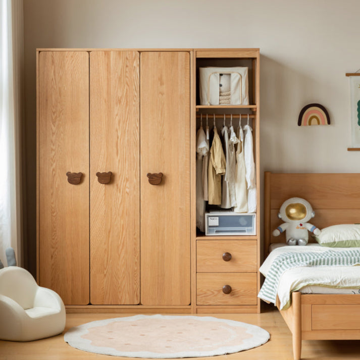 Oak Solid Wood Children's Wardrobe