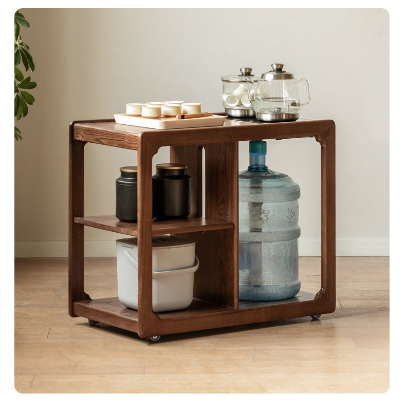 Oak Solid Wood Movable Kettle Integrated Tea Table