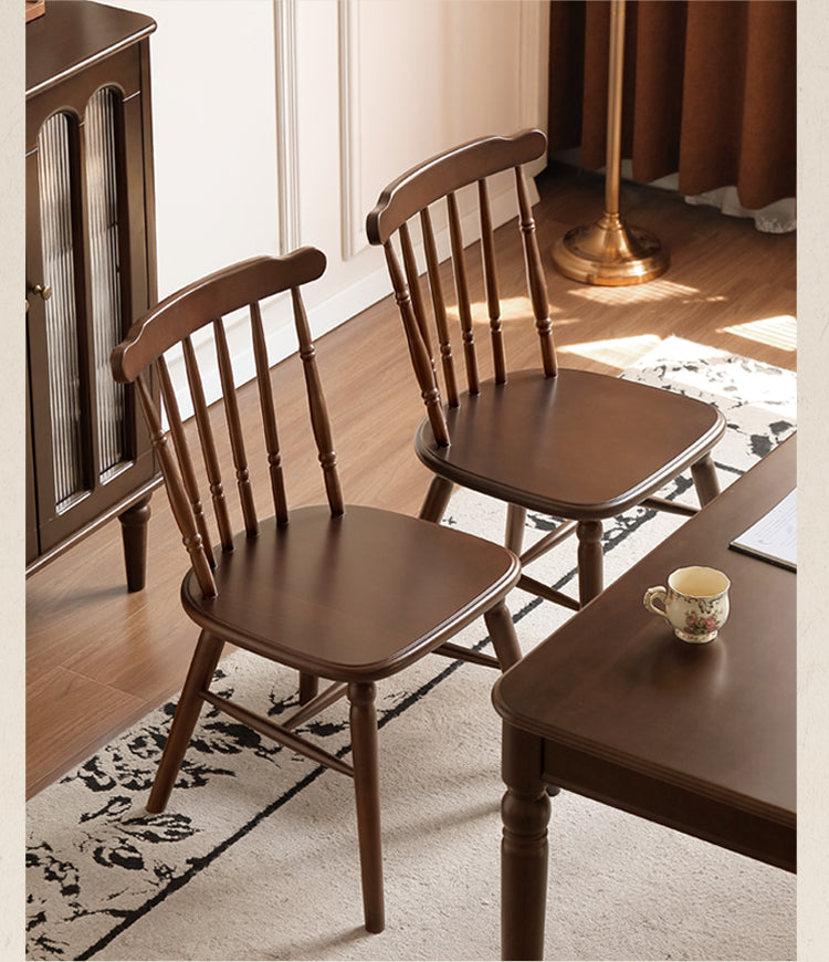 Set 4 pcs Beech, Black Walnut Solid Wood Dining Chair