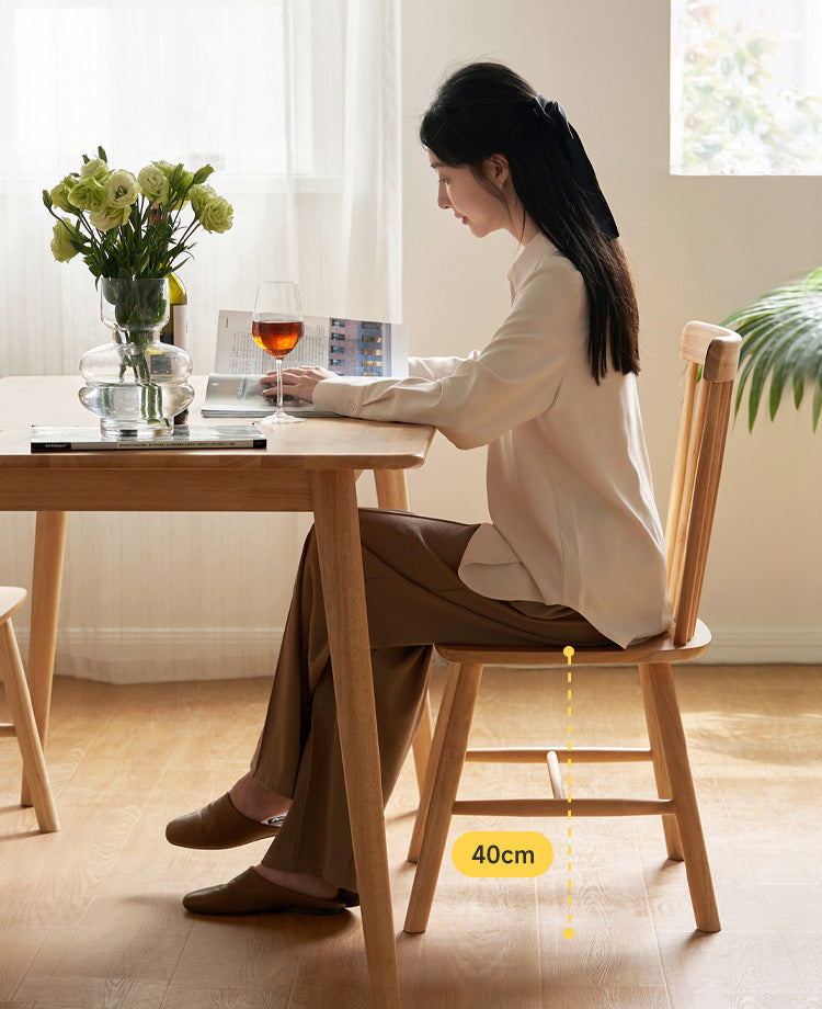 Set 4 pcs Solid RubberWood Modern Dining Chair