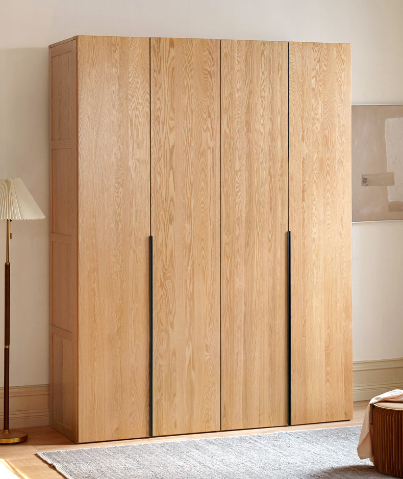 Oak solid wood high wardrobe modern"