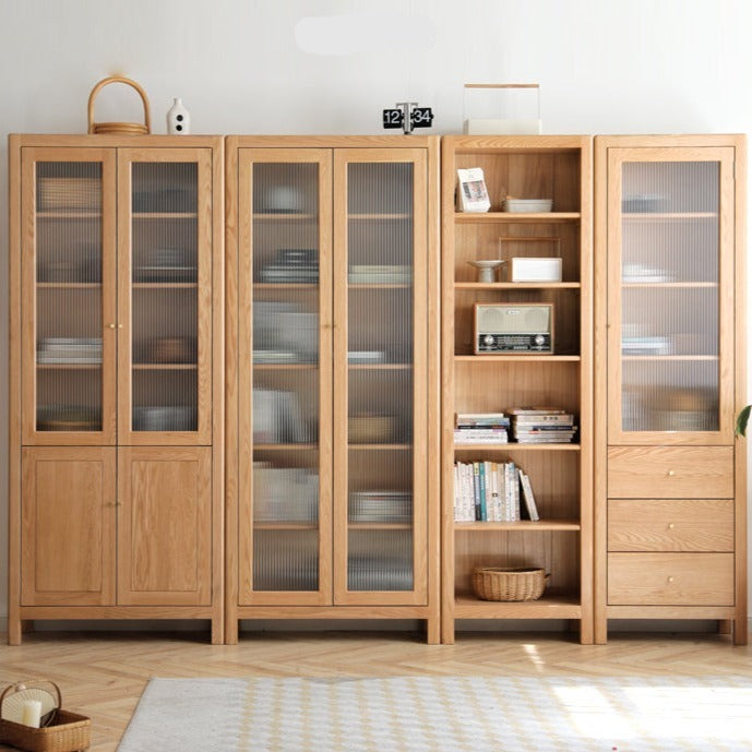 Combination bookcase Oak colid wood