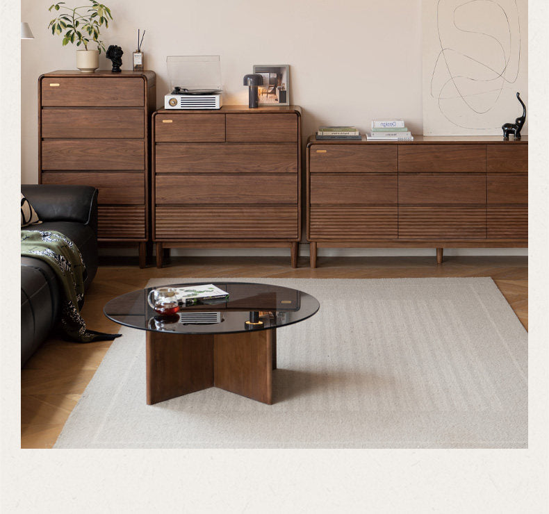 Catalpa Solid Wood Modern Chest of Drawers