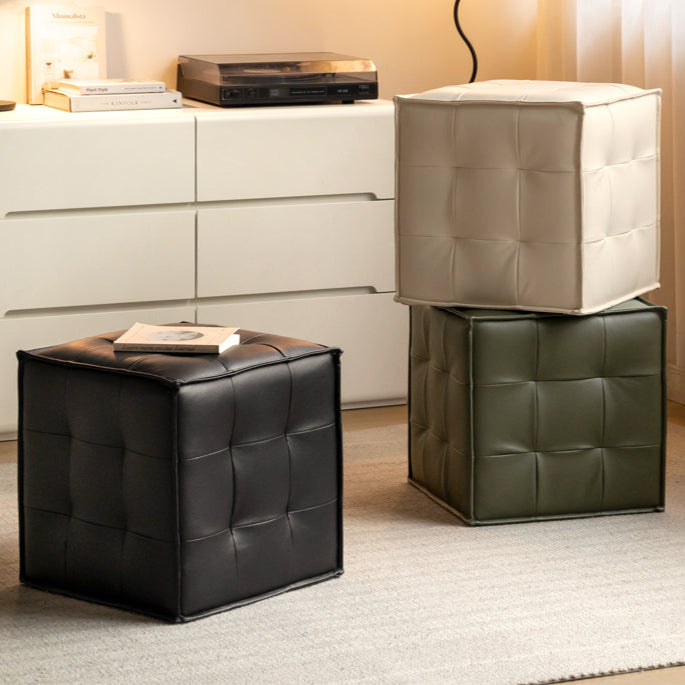 Leather modern makeup stool