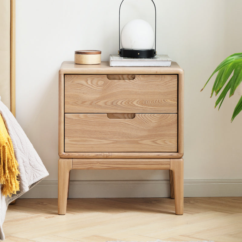 Ash solid wood modern Nordic style nightstand