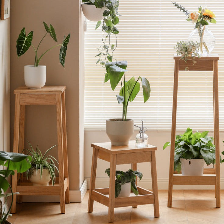 Wood Solid Wood Multi story Flower Rack Modern and Simple Indoor Living ...