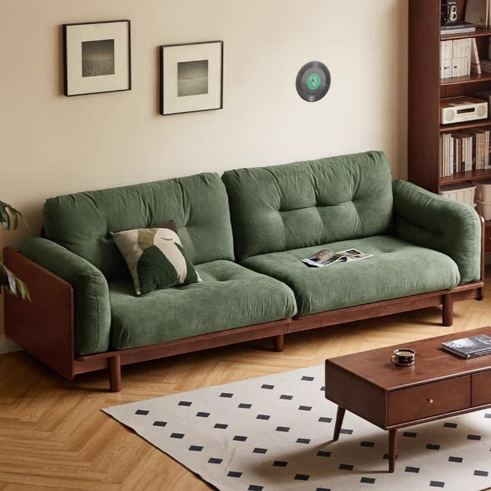Rubber Solid Wood American Light Luxury Sofa