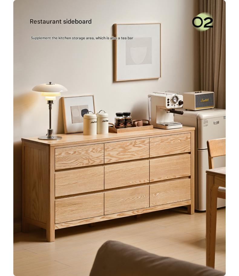 Oak solid wood cabinet  chest of drawers)