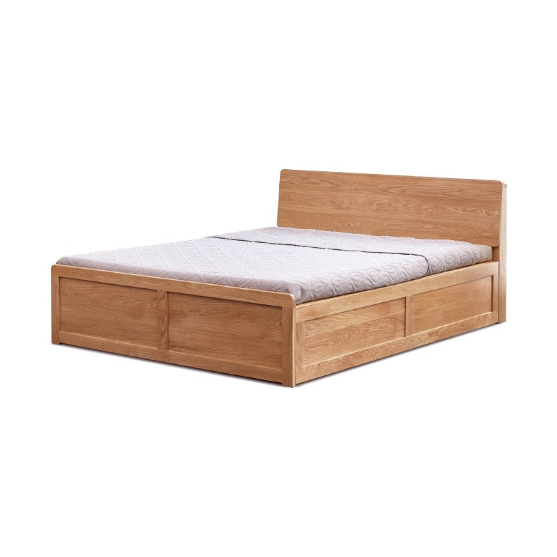 Oak Solid Wood Box Bed _)