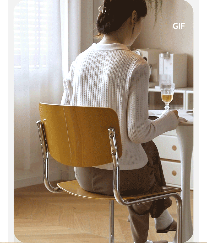 Set 2 pcs Suspended Bow Modern Dining Chair