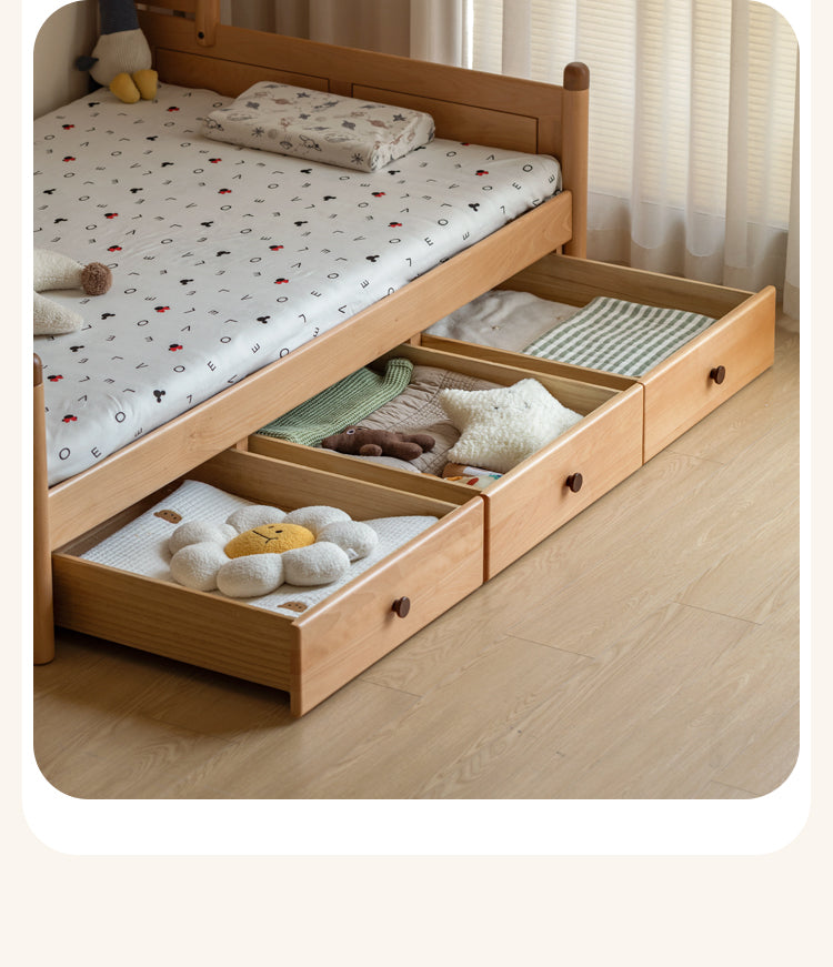 Beech solid wood children's multifunctional bed