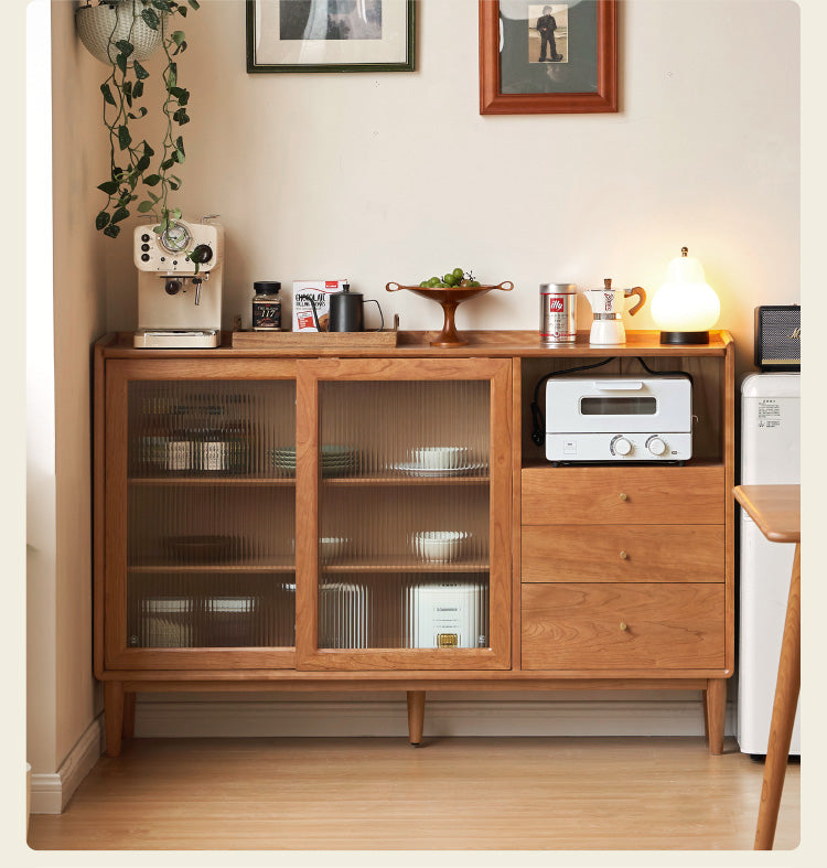 Cherry Solid Wood Middle Ages Ultra-thin Kitchen Sideboard