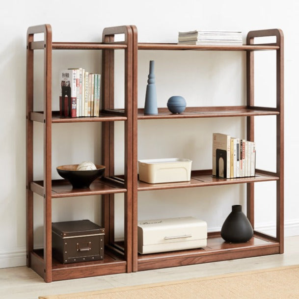 solid wood storage rack modern simple floor-standing bookshelf oak ...